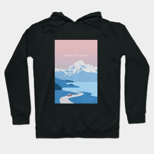 New Zealand travel poster Hoodie